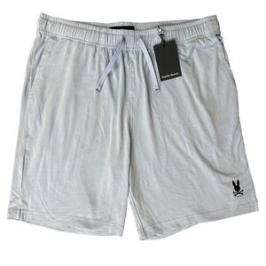 Psycho Bunny Shorts Mens Large Blue Jersey Lounge Pima Cotton NEW